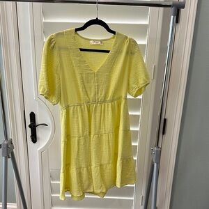 RD Style Lemon V-Neck Dress